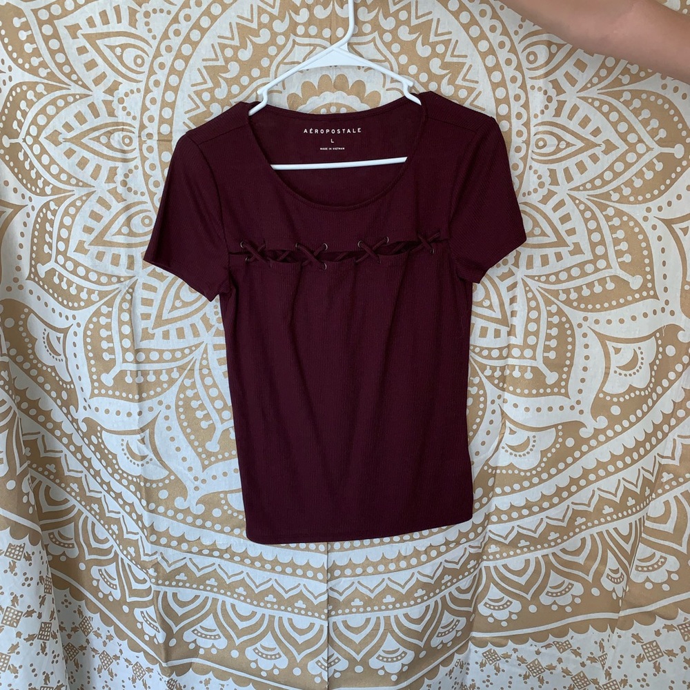 AEROPOSTALE Maroon T-shirt